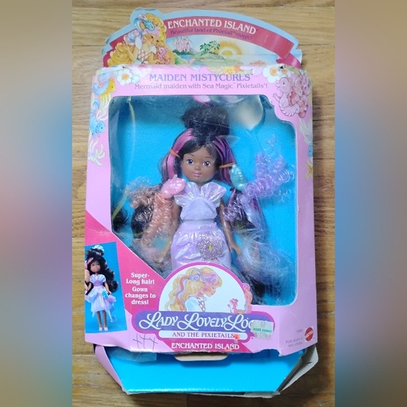 1987 MATTEL ENCHANTED ISLAND MAIDEN MISTYCURLS Lady Lovely Locks #7090 - Picture 1 of 4